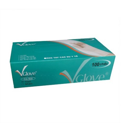 KH-Găng tay y tế VGlove có bột (Trơn)